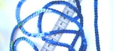 Paillettenband blau einreihig